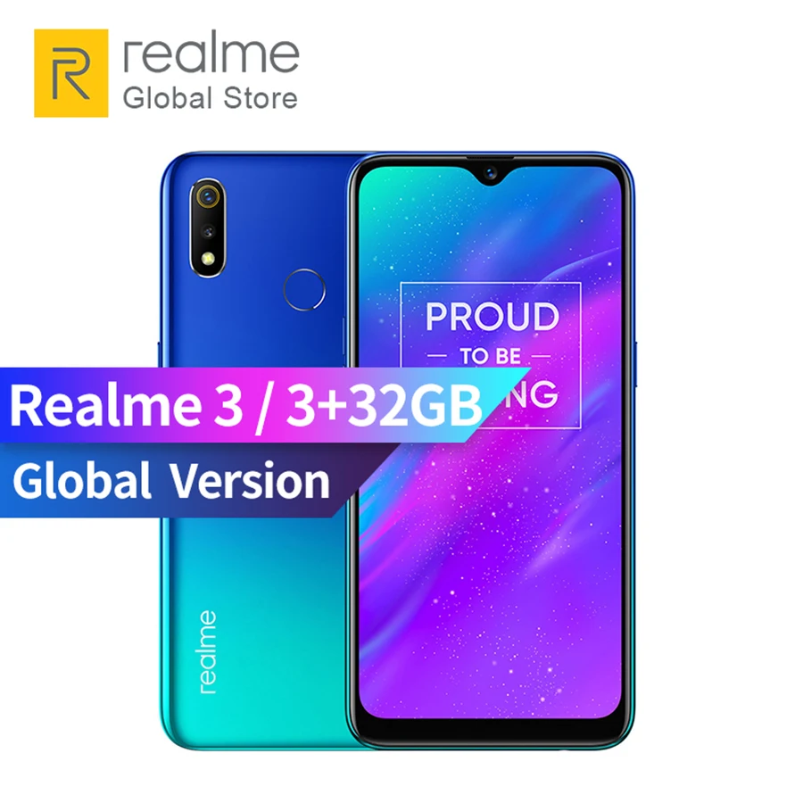 Глобальная версия realme 3 3GB ram 32GB rom Helio P60 AI Processor 6 22 ”Dewdrop ColorOS 0 + Android P смартфон |