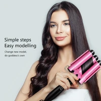 bji hair curler flat iron led display hair curling iron styler one step triple barrel thin curling auto styling tools for women
