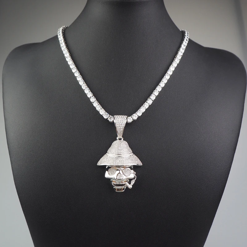 Европейский и американский хип-хоп ожерелье Пираты Карибский Череп Кулон микро