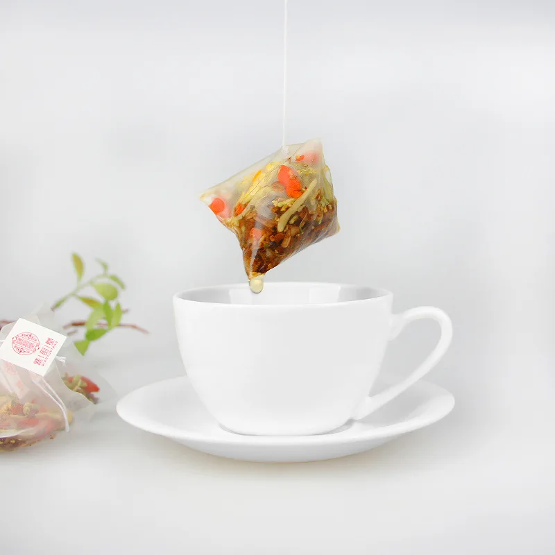 Треугольный чайный пакетик с семенами кассии из хризантемы волчьей ягоды