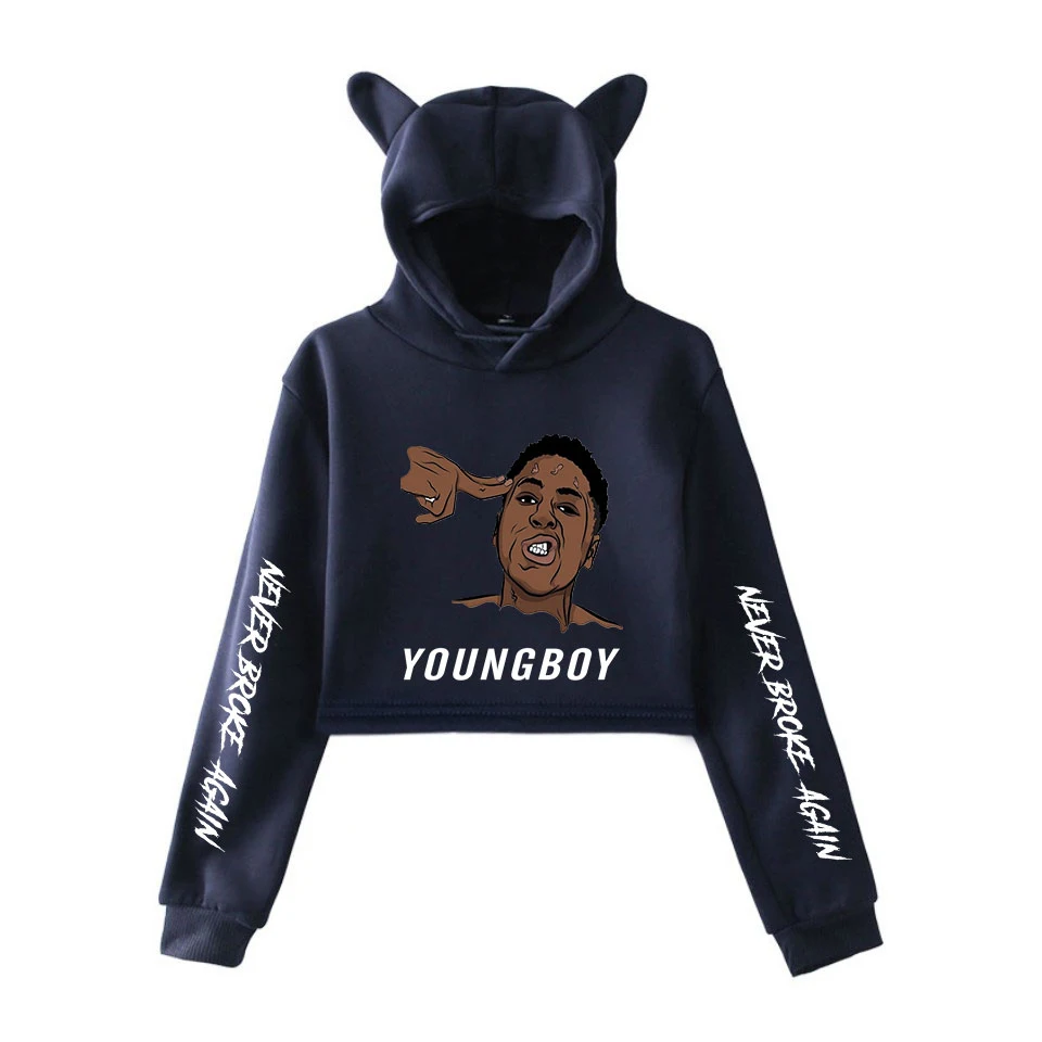 

Hot Sale Cat Ears hoodies YoungBoy Never Broke Again Hoodies Sport Pullover Fashion Streetwear