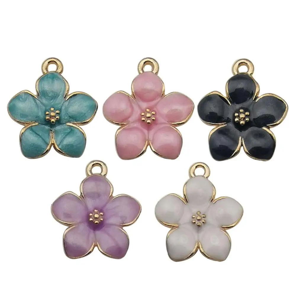 

40pcs Cherry Blossoms Flower Charms Pendant for DIY Necklace Bracelet Earring Jewelry Making