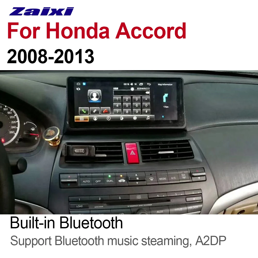 ZaiXi 10 25 &quotАвто Радио Android автомобильный плеер для Honda Accord 2008 ~ 2013 GPS навигация Wifi