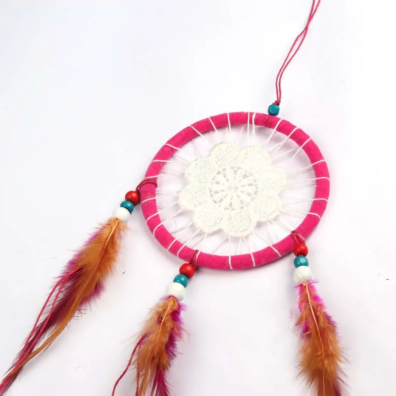 

1Pc Handmade Indian Dream Catcher Decoration Hanging Rattan Bead Feathers Wall Car Decoration Ornament Dreamcatcher