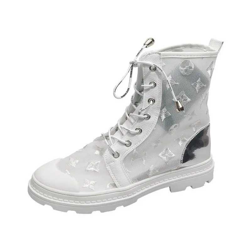 

2021 Spring High-Top Shoes Casual Sneakers Women's Shoes Pumps High-Top Shoes European and American British Fashion