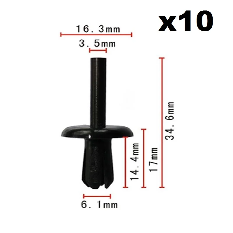 

10 шт. нейлоновый фиксатор крышки бампера Volvo заклепка крепление 740 и 760 1993-на 1268176-3