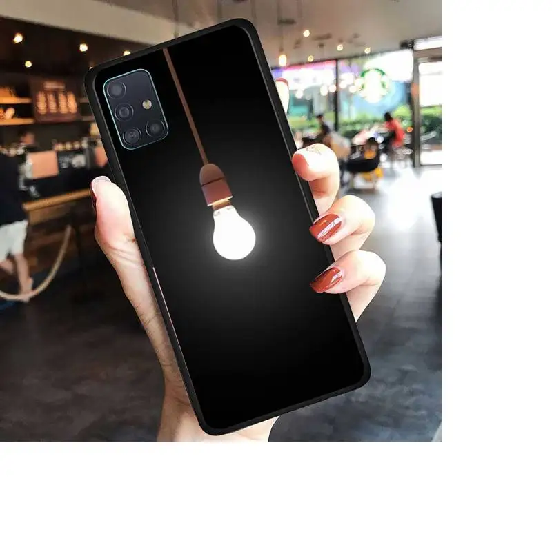 

light bulb Silicone Phone Case for Samsung A02 A52 A20S A12 A20E A30S A32 A40 A50S A51 A70 A72 A80 Fundas