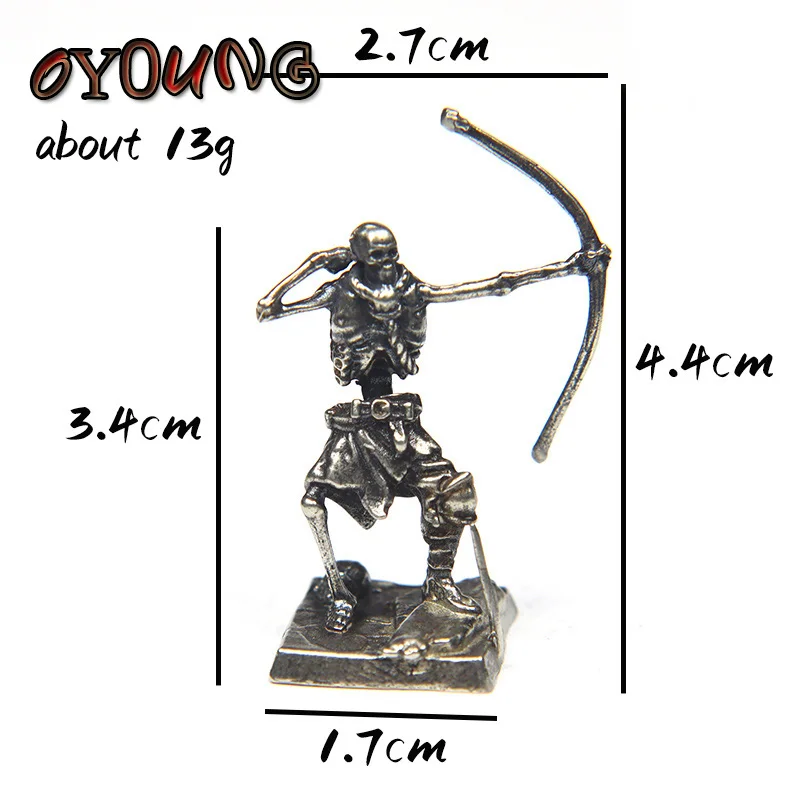 

War Chess Table Game Ornaments Decorations Crafts Copper Undead Skeleton Soldiers Dolls Army Legion Model Toy Figurine Miniature