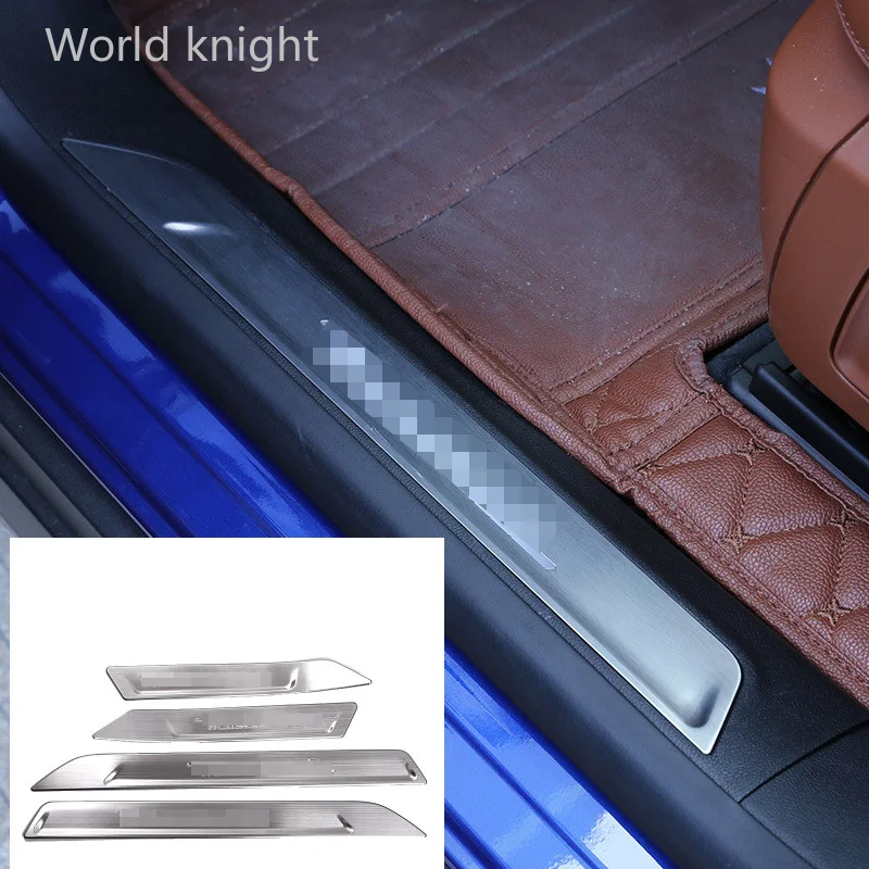 

Stainless Steel Car Inner Door Sill Scuff Threshold Protector Plate Cover For Maserati Levante 2016-19 Auto Accessory with Logo