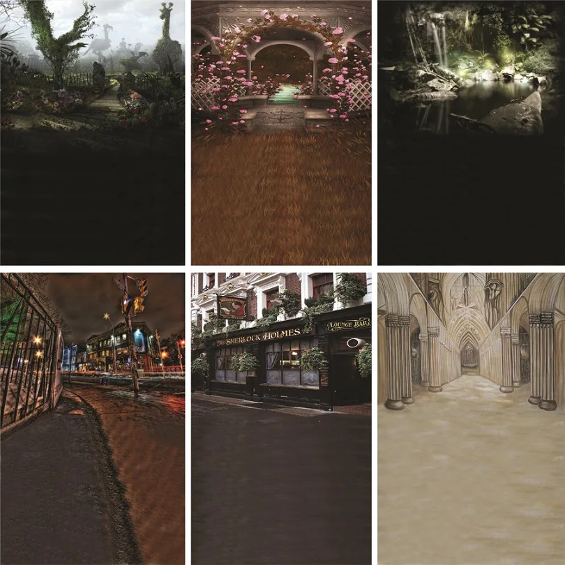 Виниловый фон Nitree реквизит для фотосъемки картина маслом стиль уличный магазин