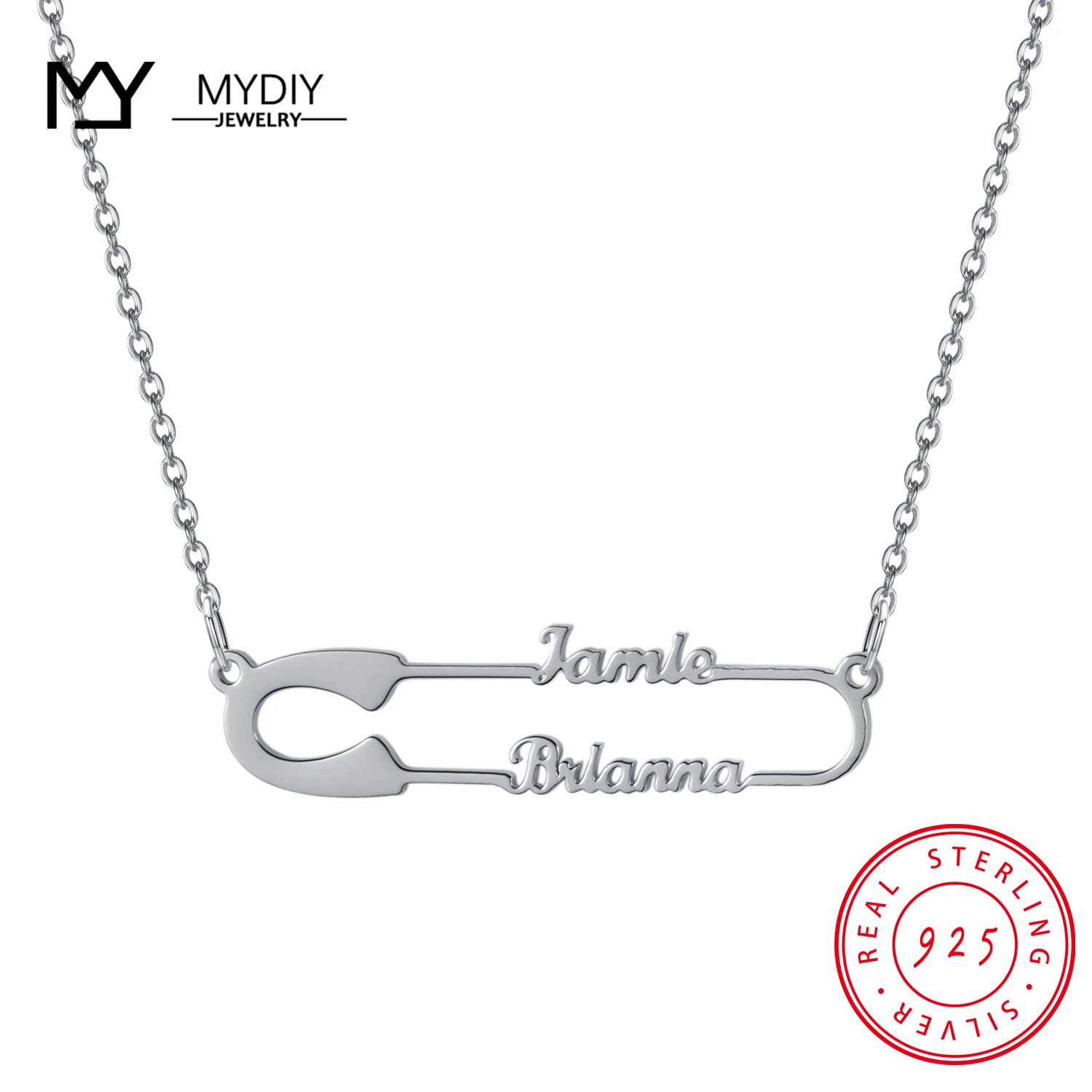 

Персонализированные с принтом в виде букв & английская булавка шарма ожерелья & Подвески с множеством кругов из 925 серебро пользовательские ...