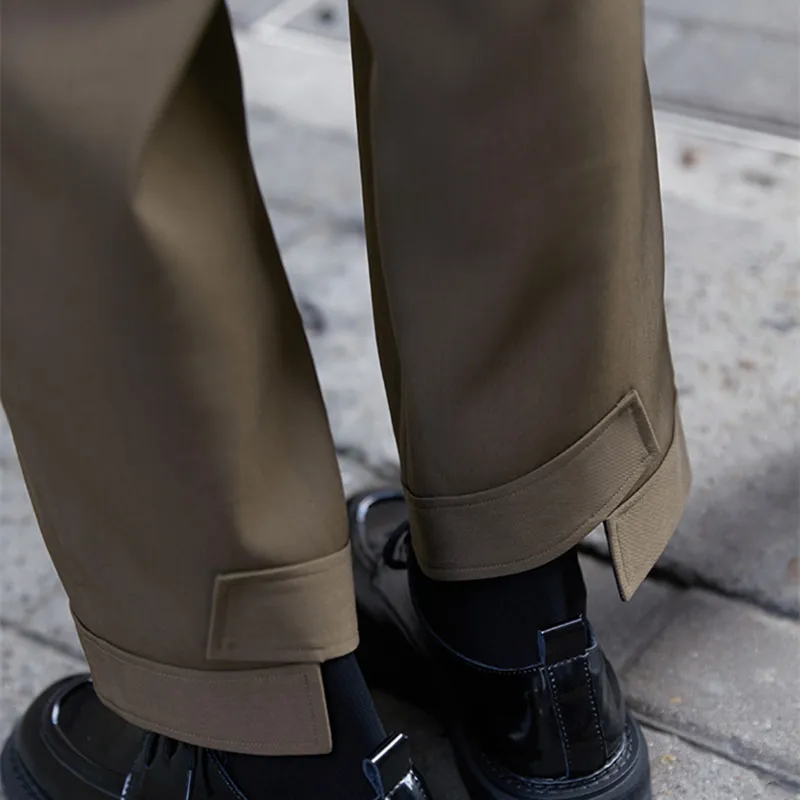 

Plus Size OL Minimalist Thick High Waist Pants Women New Autumn Winter Work Wear Casual Pants Straight Suit Trousers