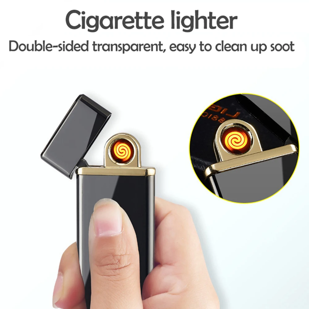 USB перезаряжаемая мини дуговая зажигалка Электронная плазменная с двойной дугой