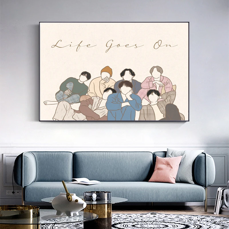 Звезды Kpop лучшие подарки для фанатов Картина на холсте настенное искусство