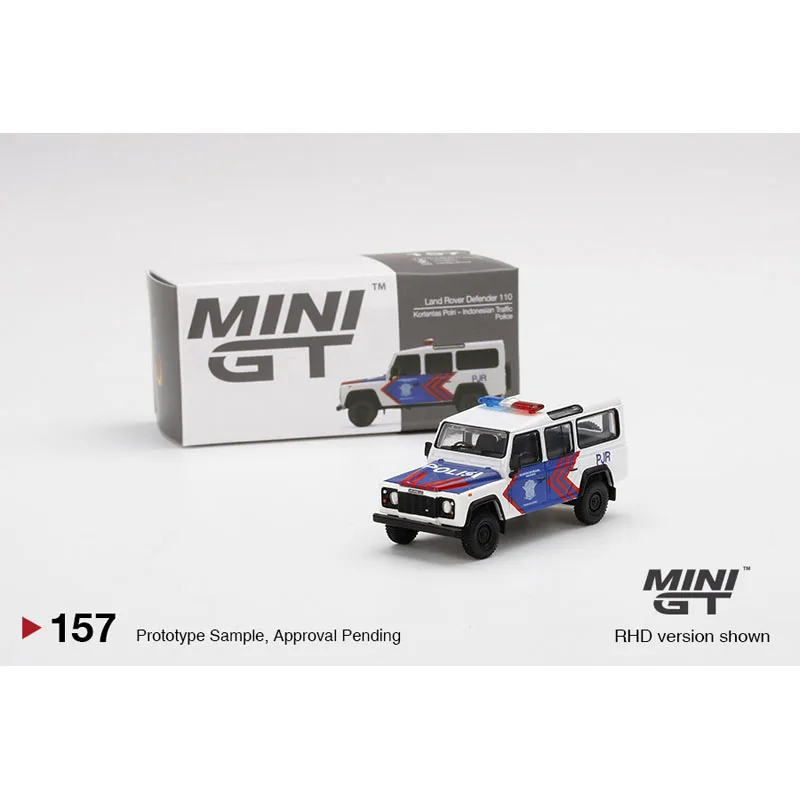 

1:64 MINI Defender 110 Indonesian Police Car Version SUV Model Alloy Metal Diecast Toy Vehicle for Collection Gift Souvenir