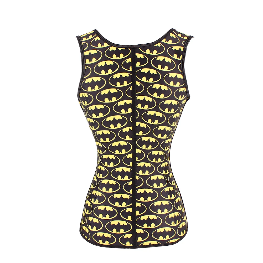 Латексный Бэтмен принт крючок женский для похудения тела Формирователи сауна