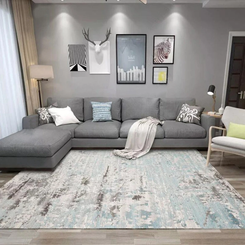 Modern Abstract Minimalist Carpet and Floor Mat Black White Ink Painting Printed Felt-shaped Living Room Non-slip | Дом и сад