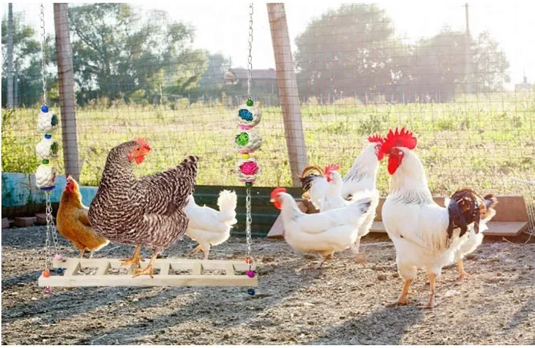 Качели игрушечные для цыплят деревянная лестница подставка качели петушиных кур
