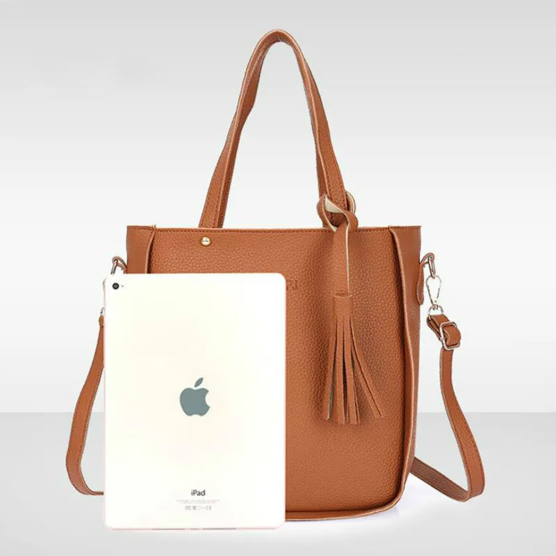 

Fashion Four-piece Shoulder Bag Messenger Bag Wallet Handbag Woman Bag Leather Durable Retro Shoulder Bag Sac Main Femme