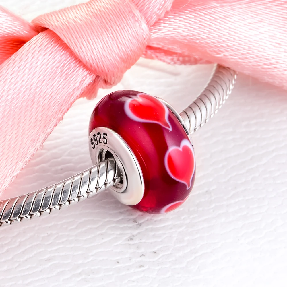 

Fits for Pandora Charms Bracelets Murano Glass Beads 925 Sterling Silver Jewelry Free Shipping