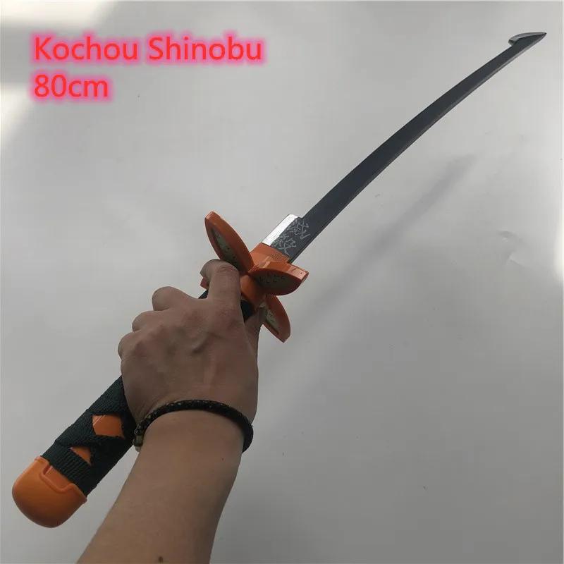 Dämon Slayer Kimetsu keine Yaiba Schwert Waffe Kochou Shinobu Rengoku Kyoujurou Cosplay Schwert Ninja Messer holz Waffe Prop 80cm
