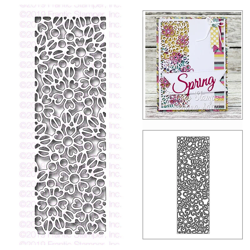 

Новинка, Цветочная кружевная реверсивная полоса, рельефная форма для тиснения, металлические Вырубные штампы 2021 для рукоделия, декоративны...