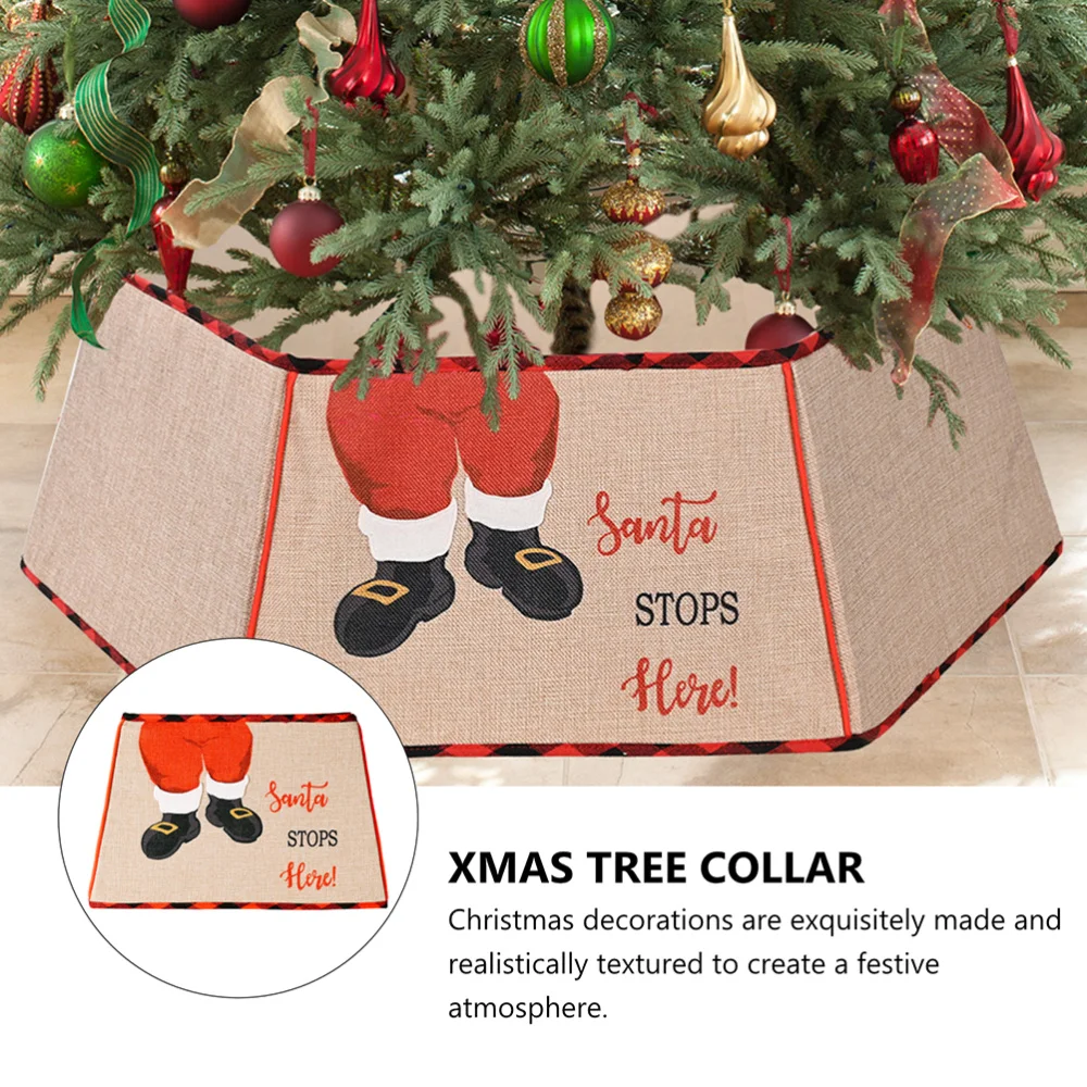 

1Pc Christmas Tree Collar Creative Cloth Tree Ring Party Decor (Assorted Color)