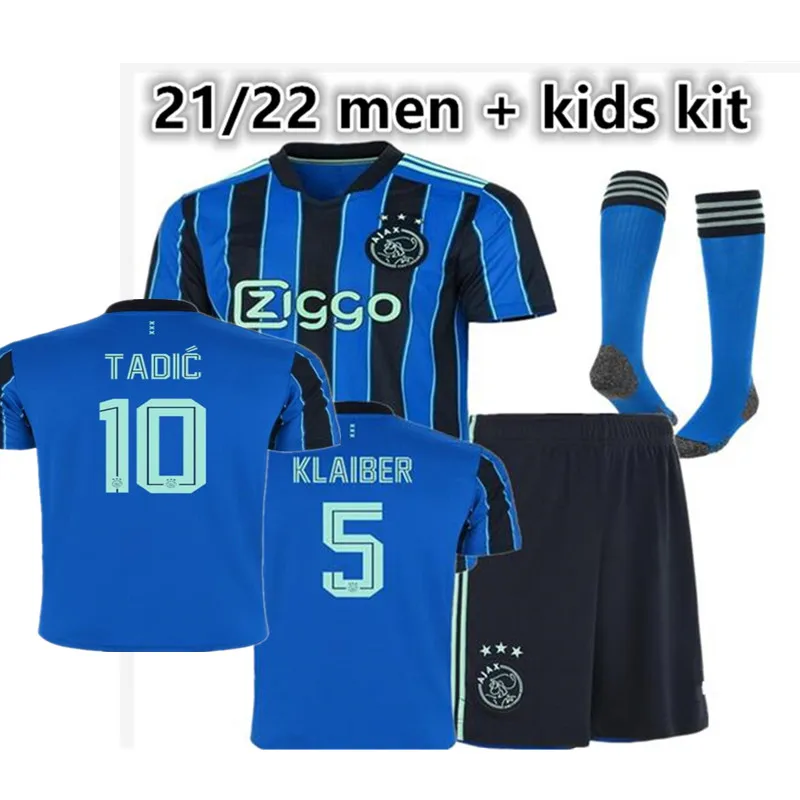 

boy kids kit 2021 2022 ajax away men kit KLAIBER KLAASSEN BLIND HALLER TADIC TRAORE PROMES NERES HUNTELAAR ALVAREZ ANTONY jersey