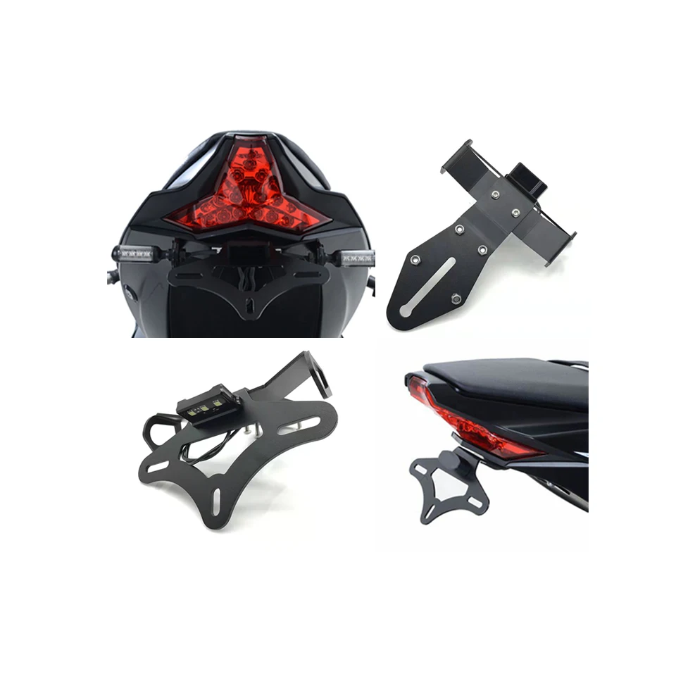 

Motorcylce Accessories License Plate Holder LED lamp Rear license plate bracket For Kawasaki ZX-10R ZX10R ZX-10RR 2016-2021