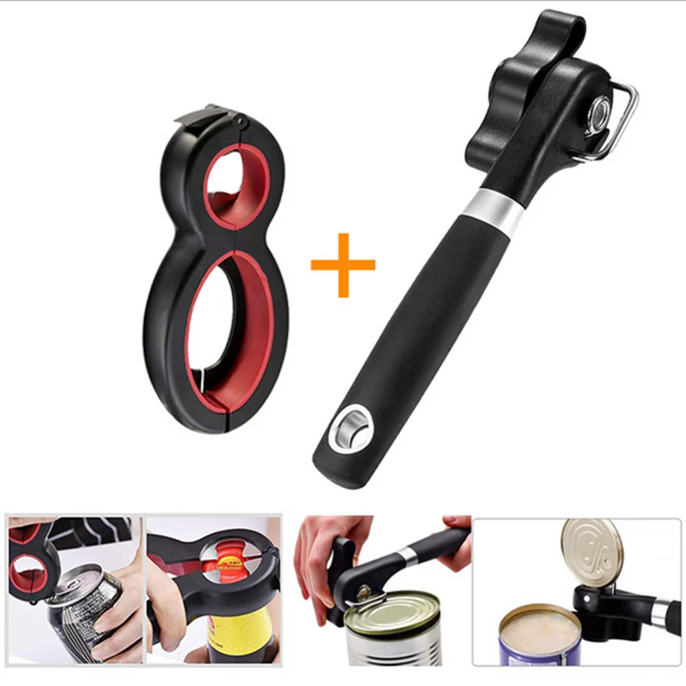 

6 in 1 Multi Function Bottle Opener Jar Can Opener Stainless Steel Jar Gripper Can Wine Beer Lid Twist Off Jar Opener Claw