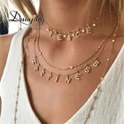 DUOYING циркониевое паве ожерелья с буквой персонализированное ожерелье с именем на заказ ожерелья с именами шары цепь ожерелья NLK120 6 мм буквы
