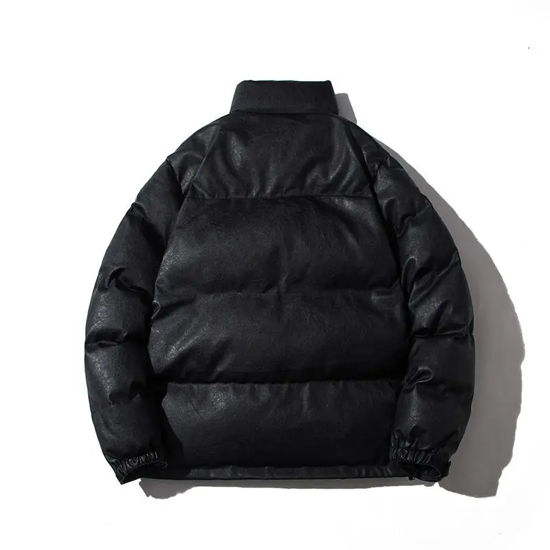 Winter Korean Version Trend Loose Thickened Leather Cotton Jacket Couples Bread Clothes Unisex Cotton Jacket Winter Jacket Women