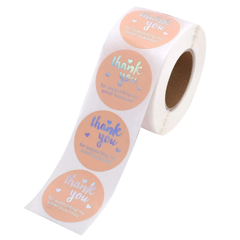 

2021 Новый 500 шт. благодарю вас за поддержку моего маленького деловые наклейки круглые этикетки для печати