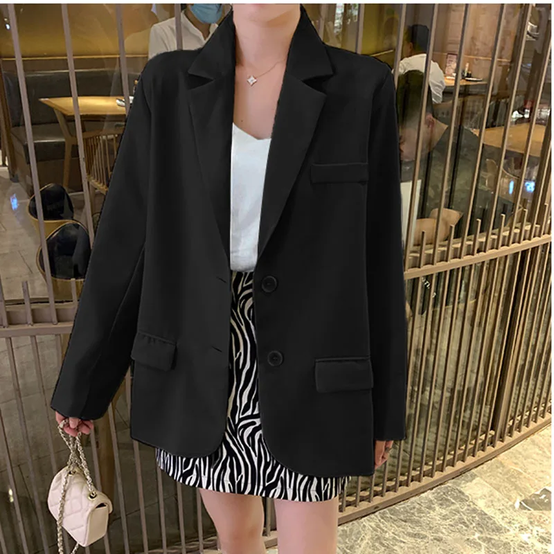 Women Solid Color Single Breasted Casual Blazers Jackets Office Lady Work Suit Coat Ladies Basic Pocket Outerwear | Женская одежда