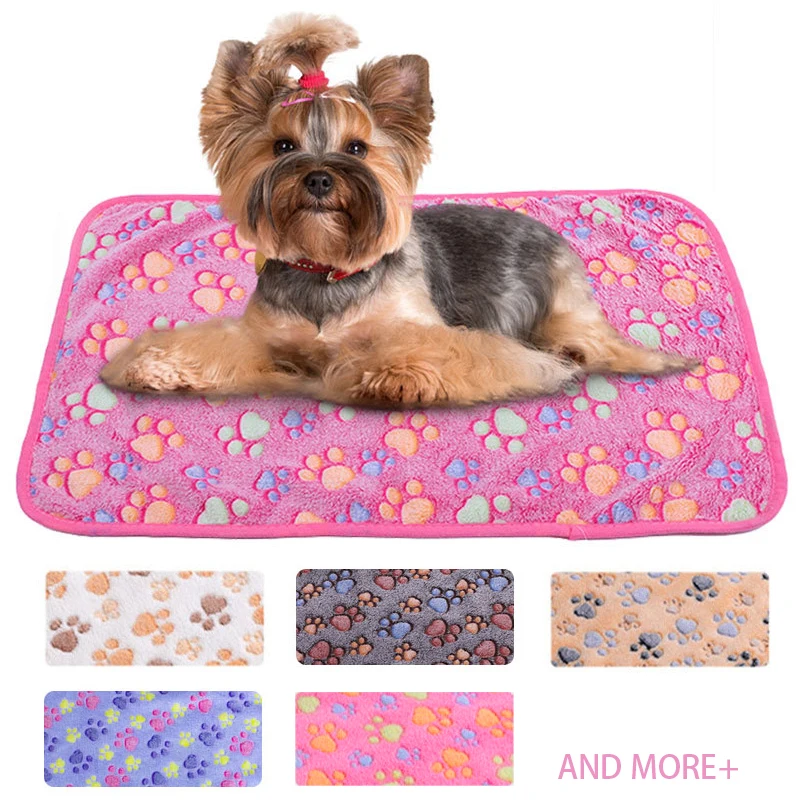 

Мягкое и пушистое высококачественное одеяло для домашних животных, милый мультяшный узор, коврик для домашних животных, теплое и удобное од...