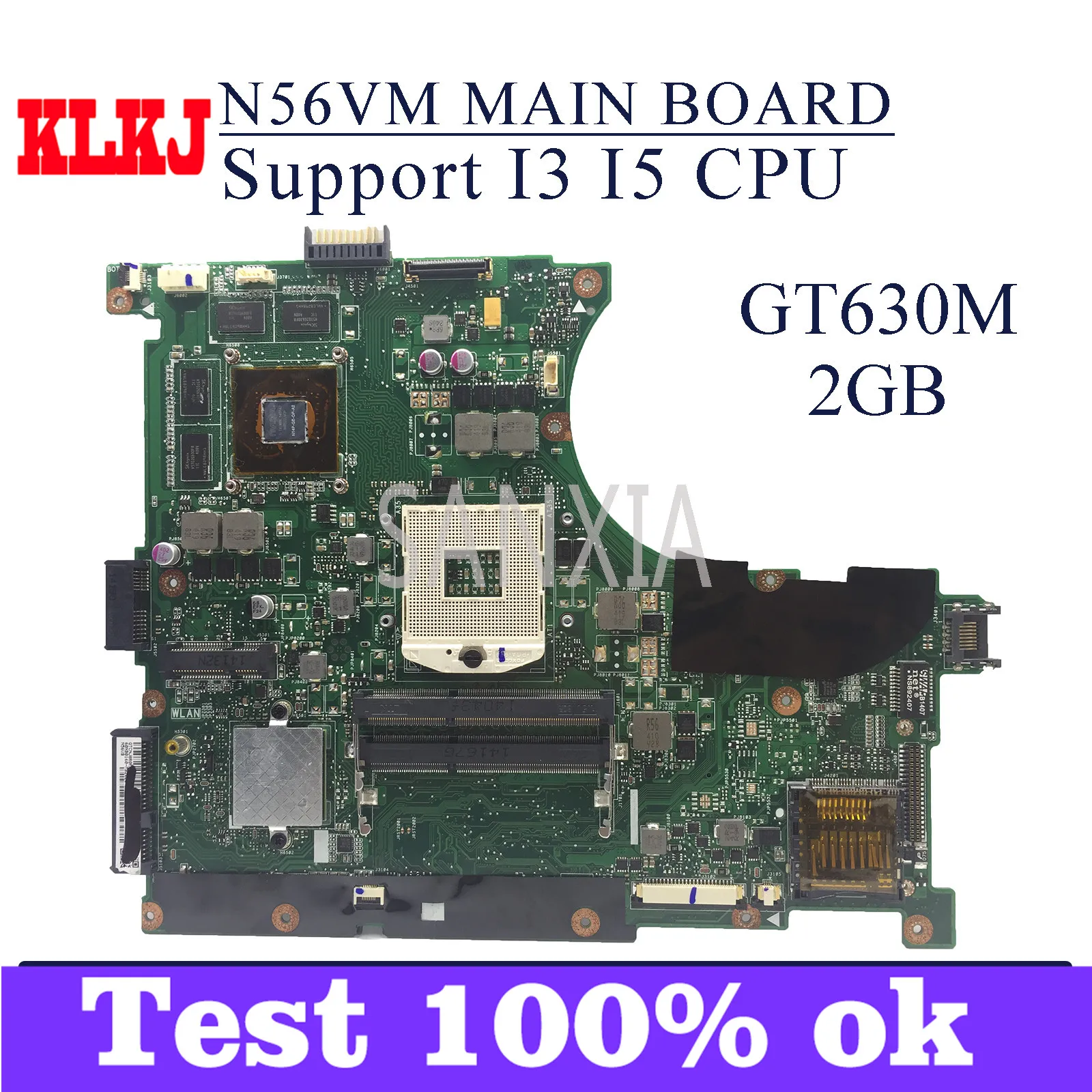 

Материнская плата KLKJ N56VM для ноутбука ASUS N56VM N56VB N56VZ N56VJ N56V оригинальная материнская плата GT630M/GT635M поддержка процессора I3 I5