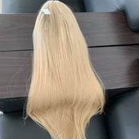 Hot Selling  100% Luxury European Blonde Color 26 Inches Human Hair lace Top Jewish Wig 613  Kosher Wigs Free Shipping