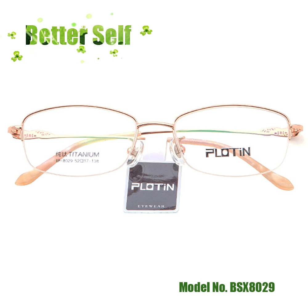 Чисто титановые очки оправа BSX8029 женские бизнес декоративные полые ацетатные
