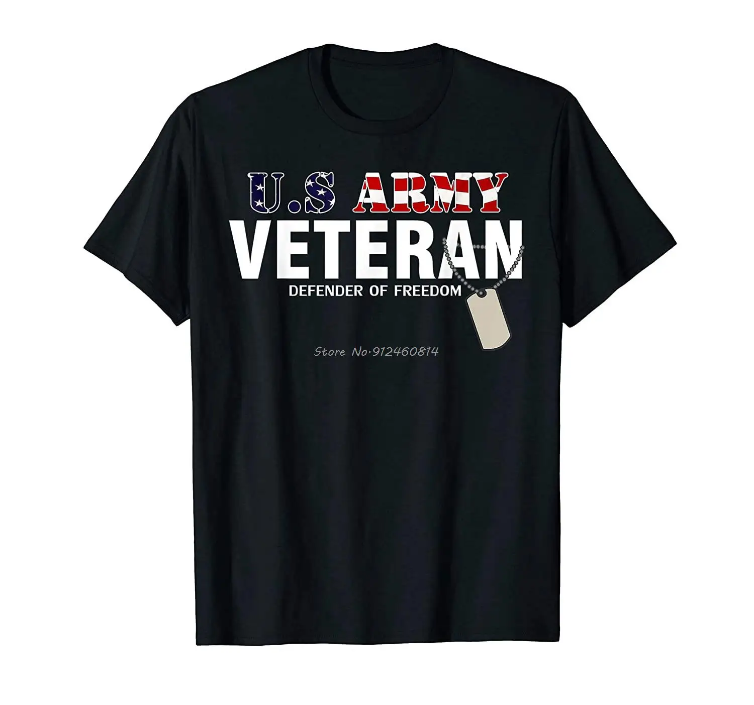 

US Army Veteran Defender Of Freedom T-Shirt Veteran Day Gift Men Cotton O-neck Tshirt Hip Hop Tees Streetwear Harajuku