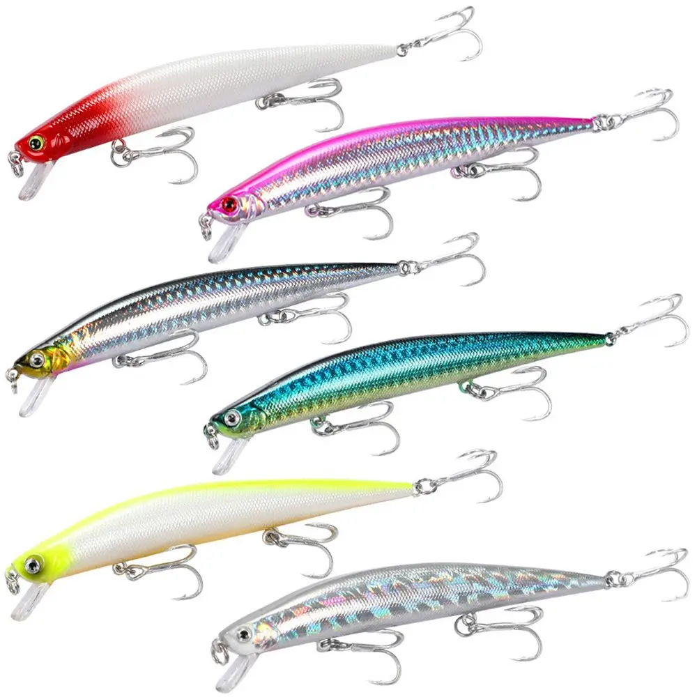 

125mm 125g Fishing Tackle Floating Wobbler Lifelike Seawater Minnow Lure Fishing Lure Fishing Hooks Long Casting Lure