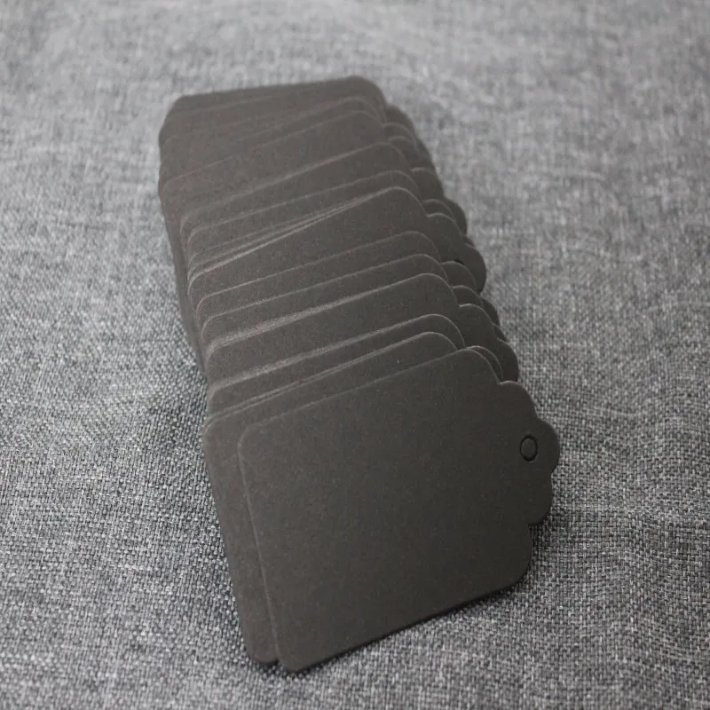 100 шт./лот 4 размера белые черные коричневые бирки из крафт-бумаги сделай сам