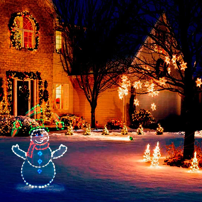 Adorno de bola de nieve para Navidad, se&ntilde;al decorativa brillante para fiesta, hogar y jard&iacute;n-5