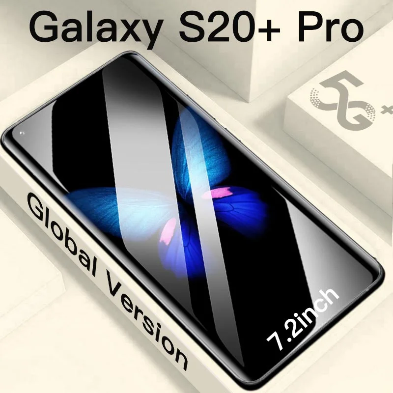 

S20+PRO 7.2 inch Full Display 12GB +512GB 16MP+32MP Facial Recognition 4G 5G Dual SIM GPS Celular Mobile Phones New SmartPhone