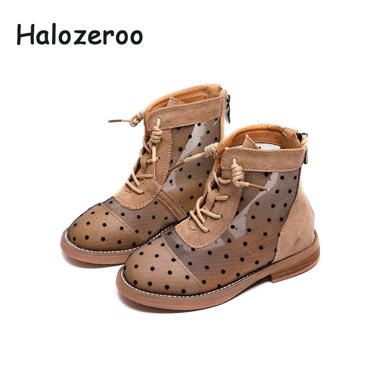 Новые весенние детские ботинки сетчатые Ботинки Martin для маленьких девочек