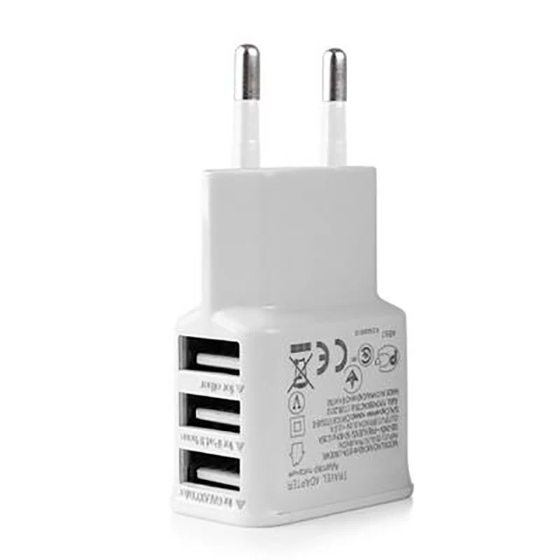

3 Ports EU Plug USB Wall Travel AC Charger Adapter For Samsung Galaxy S5 Phone
