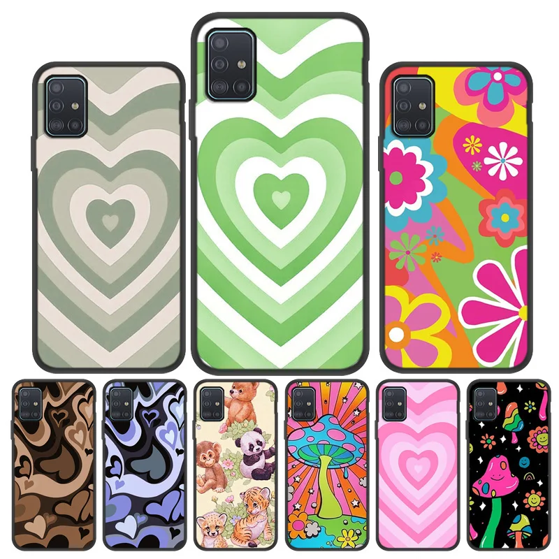 For Samsung J4 2018 A7 A6 Plus A9 A5 Case Galaxy A53 A33 A03 A51 A5 J5 J7 2017 Plus Prime One7 2016 Love Heart Coffee Coque