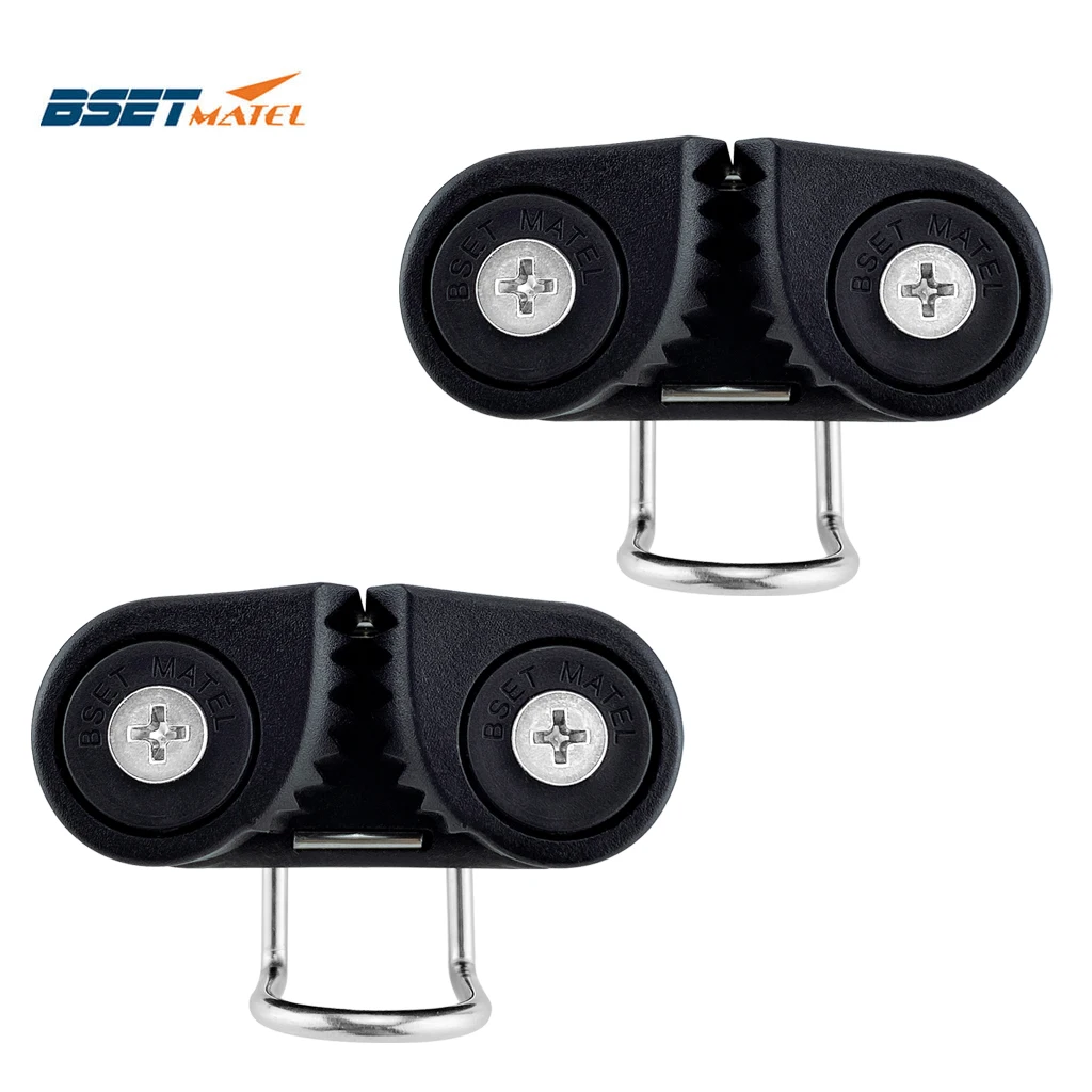 

2PCS Composite 2 Row Matic Ball Bearing Cam Cleat with leading Ring Pilates Equipment Boat Fast Entry Rope Wire Fairlead sailing