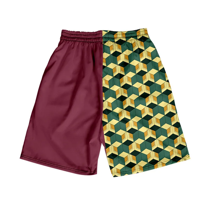 

Anime Demon Slayer Pants Kimetsu No Yaiba Demon Blade Costumes Carnaval Women Men 3D Print Loose Cropped Shorts Overalls Boys