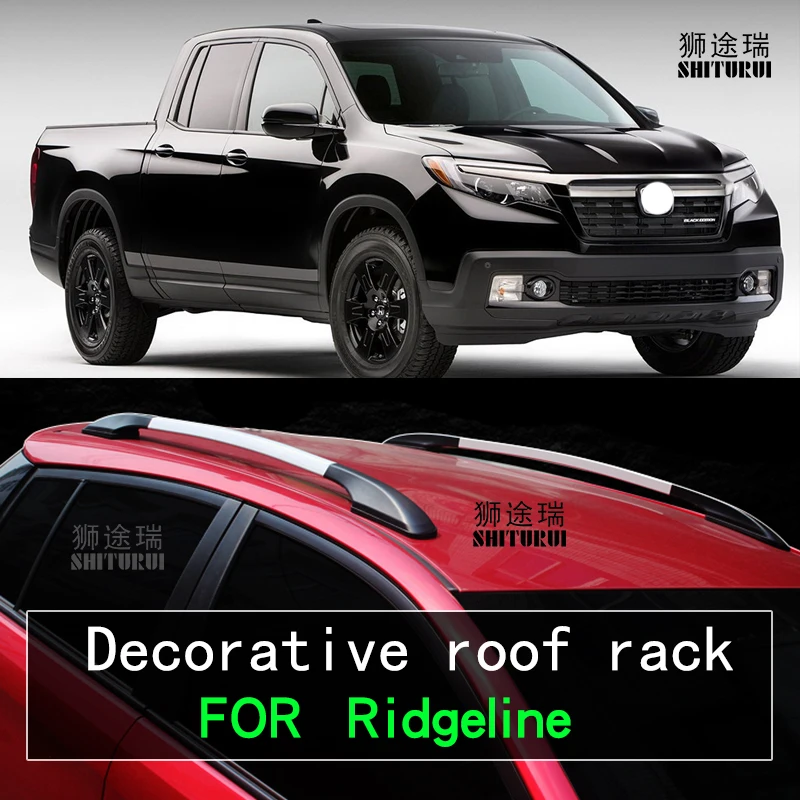 

2Pcs Roof bars For Honda Ridgeline pickup 2016 2019 2018 17 Aluminum Alloy Side Bars Cross Rails Roof Rack Luggage CUV SUV
