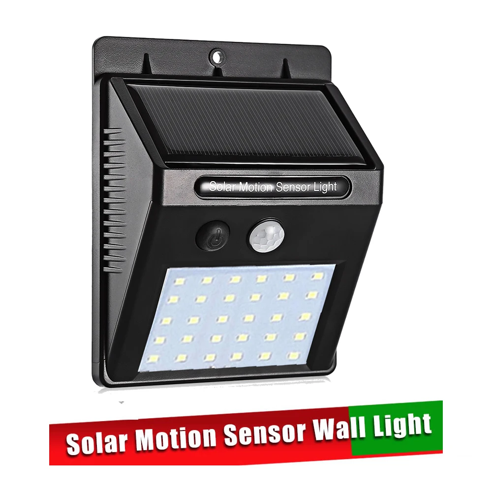 Водонепроницаемый 30 светодиодов солнечных панелей мощность PIR датчик движения